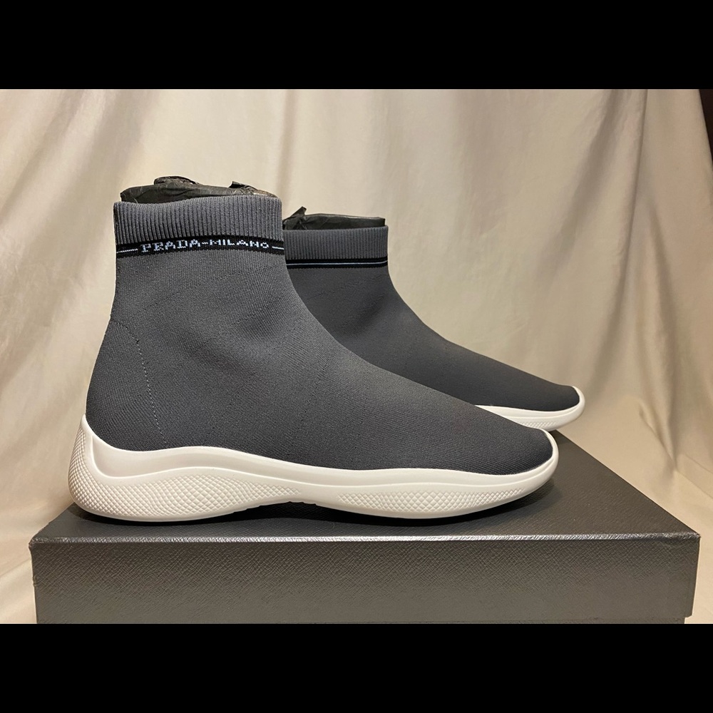 SOLD!!NEW $690 PRADA KNIT SOCK HIGH TOP SHOES SIZE